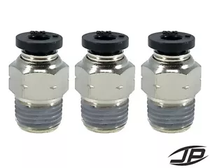 5/32" OD Tube to 1/8 NPT Male Pneumatic Straight Push Air Fitting 3 PCS - Picture 1 of 1