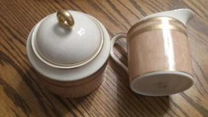 mikasa coral florentine sugar & creamer set MINT!                             a3 - Picture 1 of 2
