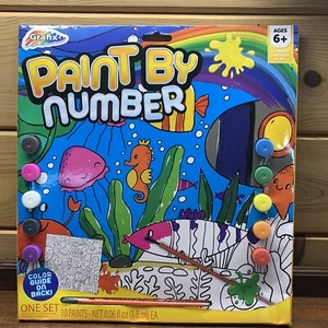 Paint By Number Kit Sea Life Fish 1 Canvas 10 Paints & Brush Age 6+ - Picture 1 of 2