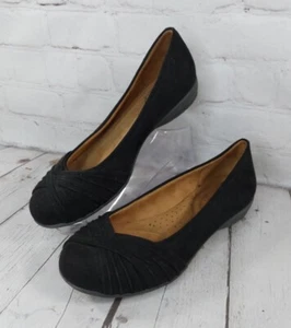 Schwarze Ballerinas Kunstleder Damengröße 6,5 W Schuhe Naturkautschuk Soul  - Bild 1 von 10