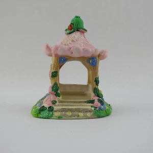 Vintage Hoppy Hollow 2003 Spring Easter Gazebo Ceramic Glittery Floral Ladybug - Picture 1 of 6