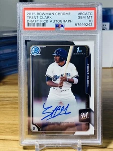 2015 Bowman Chrome Trent Clark Grisham 1st Bowman Auto PSA 10 Gem Mint ๐ - Picture 1 of 2