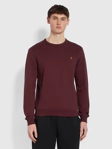 FARAH Sudadera Tim Cuello Redondo F4KSB072 Rojo Marl Nuevo FW23/24 - Imagen 1 de 3