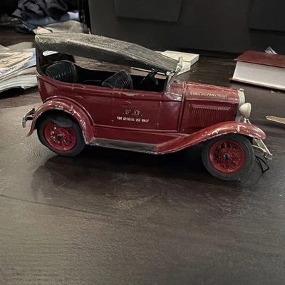 Coche de juguete Hubley de metal para bomberos rojo duradero para niños ruedas de goma de colección como está Foto 1 de 4