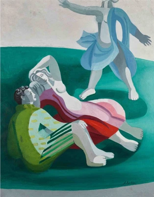 Alexandra Exter Three Figures on a Lawn : Archival Quality Giclée Art Print - Image 1 of 2