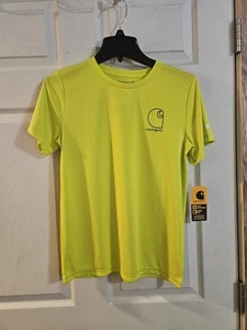 Carhartt Boys’ Force Sun Defender T-Shirt: GREEN: NEW WITH TAGS: SIZE M (10/12) - Picture 1 of 5