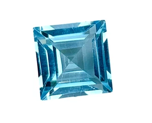 3.205CTS  BLUE NATURAL TOPAZ SQUARE CUT LOOSE GEMSTONES "SEE VIDEO" - Picture 1 of 4