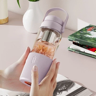 Anti-scalding Tea and Water Separator Cup Glass Coffee Mug Water Bottle  Girls - Image 1 of 4