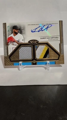 2024 Topps Tier One Autographed  Dual Relics Sandy Alcantara #T1AR-SA. MARLINS!! - Image 1 of 4