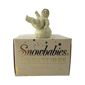 Department 56 Snowbabies Miniature Pewter Figurine Don't Fall Off 7603-1 VTG - Picture 1 of 9