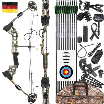 Compoundbogen Carbonpfeile Set 20-70lbs Jagdbogen Bogenschießen Angeln Jagd - Bild 1 von 4