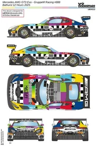 LB Production 1/24 Mercedes AMG GT3 Evo Group M Racing Bathurst 12h Decal 15021 - Bild 1 von 4