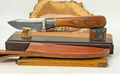 Anza USA Fixed Blade Knife “96” File 3.5” Carbon File Blade w/ Sheath--2571.25 - Image 1 of 4