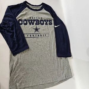  Camiseta Dallas Cowboys Nike NFL Ropa Manga 3/4 Mediana Gris y Azul - Imagen 1 de 8