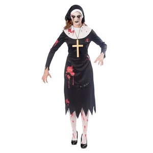 Amscan Adult Zombie Nun Fancy Dress Costume – Medium (UK 10/12) - Picture 1 of 5