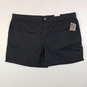 Womans Sonoma Black Bermuda Shorts Plus Size 28W Comfort Waistband NWT - Picture 1 of 10