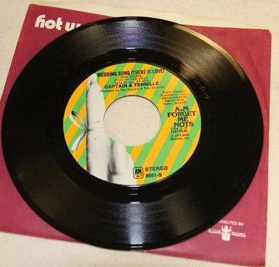 Captain & Tennille Wedding Song & Song of Joy 45 rpm vinyl record  - Image 1 of 2