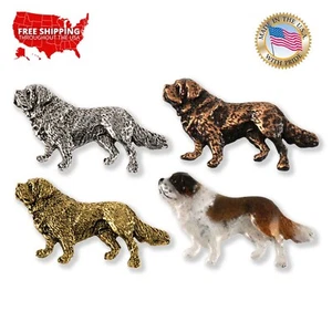 Pin o imán de solapa para perro Creative Pewter Designs Saint Bernard, D452F - Imagen 1 de 9