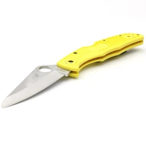 Spyderco Pacific Salt 2- Marine Rescue Utility Folding Knife -EDC- Yellow- Japan - Picture 1 of 11