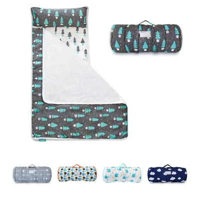 Alfombrilla para siesta para niños pequeños con almohada y manta para guardería preescolar súper suave 50"X21" Foto 1 de 4