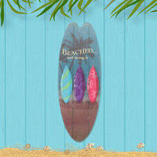 Vintage Summer Surfboard Wall Hanging Sign for Beach House