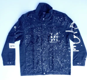 SELTEN Punk Royal Herren All Over Print SCHWARZ Shacket Jacke Mantel GRÖSSE XXL - Bild 1 von 13