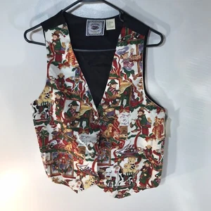 Imaginations Classic Coll. 3 Button Christmas Vest Womens Size S/M USA - Picture 1 of 4