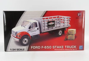 2008 First Gear Briggs & Stratton 1:34 Scale Ford F-650 Stake Truck White NIB - Picture 1 of 8