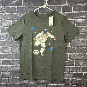 Cat & Jack Boys XXL 18 Gray Astronaut Soccer Gray Graphic T-Shirt - Picture 1 of 6