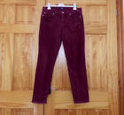 GAP size 29L 35W wine red 'True Skinny' cotton needle cord/fine cords/trousers