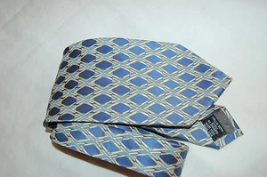 Corbata Gianfranco Ferre para hombre azul seda/amarilla hecha en Italia - Imagen 1 de 7