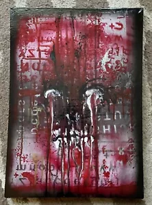 original painting A3 Acrylic On Canvas Weird/dark/disturbing - Picture 1 of 1