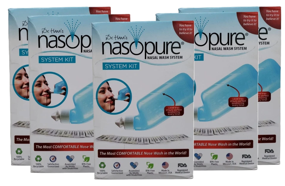 Nasopure Nasal Wash System Bottle With 20 Saline Pockets 1 Each
