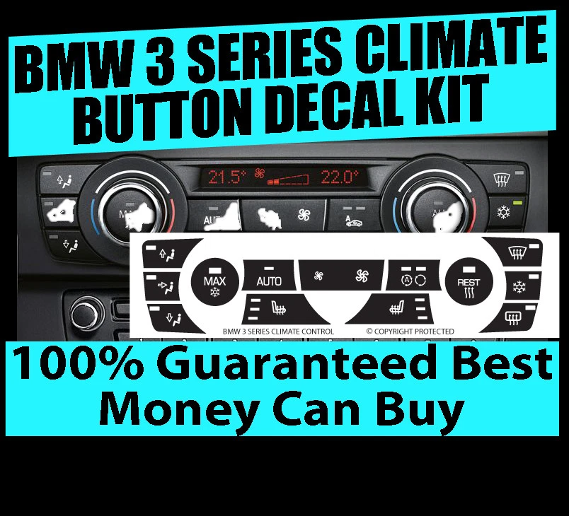 BMW 328i 335i 2011-2013 kit de calcomanías de reparación de botones mate climatización aire acondicionado Foto 1 de 1