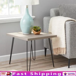 Hairpin Leg Square Side Table Modern Indoor End Table Lightweight Home Decor New - Picture 1 of 8