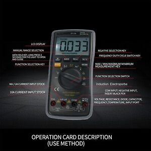 Multimeter Precision Radio Temperature Tester Voltage Auto Range Digital