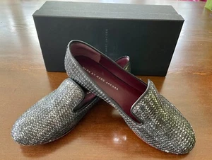 Marc Jacobs Women's Brush Sequin Slip On Loafers, Silver, Size 8.5 (38.5)  - Picture 1 of 12