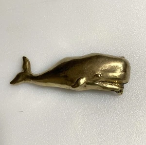 Vintage Whale Buckle Belt Scott Nelles Brass Cast 1970s - Picture 1 of 6