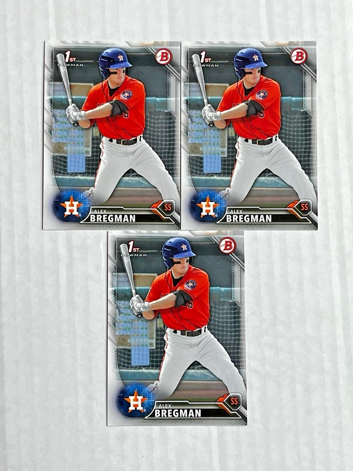 ALEX BREGMAN LOTE DE 3 2016 Bowman Prospects 1st Bowman RC’s #BP4! RED SOX! CALIENTE Foto 1 de 1