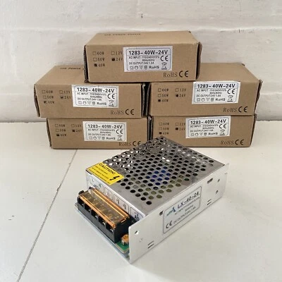 5 X 24V 1.6A DC POWER SUPPLY LX-40-24 40W INPUT 240v JOBLOT - Image 1 of 4