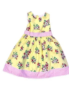 Rare Editions Yellow Floral Dress - Size 6 NWT - Picture 1 of 9