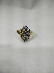 10k Yellow Gold Tanzanite Ring Size 9 - Bild 1 von 3