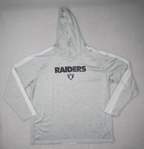 Los Angeles Raiders Hoodie Mens 2XL XXL Gray Majestic Coolbase Pullover Football
