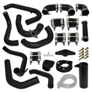 Intercooler Piping Kit Black For Subaru Impreza STI WRX 08-14 EJ25 2.5L Turbo - Picture 1 of 9