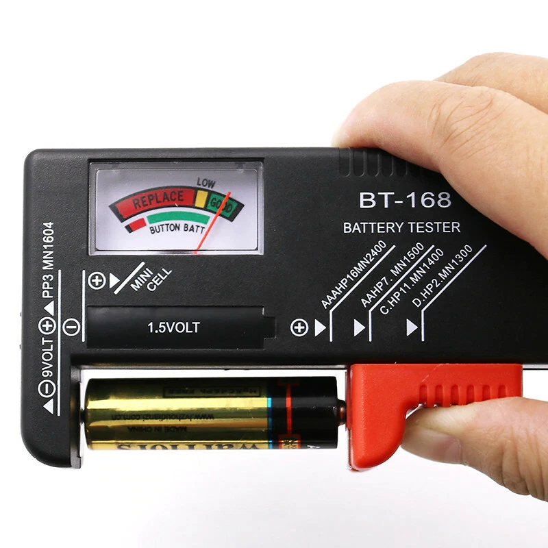 Battery Tester BT-168 Battery Tester 9V/1.5V/AA/AAA/C/D Coin Cell Universal Test - Image 1 of 4