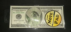 1 Mil, $1,000,000 Souvenir Banknotes Pad - Picture 1 of 2