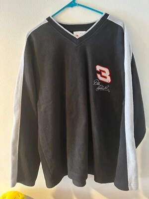 Pullover polar Dale Earnhardt #3 cuello en V negro/gris talla L Foto 1 de 4