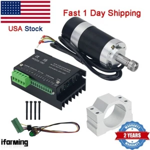 Upgraded 400W 12000RPM Brushless Spindle Motor Air Cooled ER11 Collet Holder - Picture 1 of 7