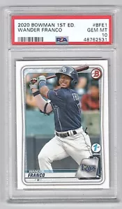 2020 Bowman 1st Edition #BFE1 Wander Franco Rays Rookie PSA 10 - Picture 1 of 2
