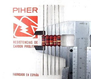 5 Piher 1/2W resistor 470K 220K 100K 82K 68K 56K 47K 33K 15K 10K 820R 470R 1 Meg - Picture 1 of 2